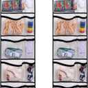 Weekly Kids Clothes Organizer for Daily Activity, Over Door Portable Kids School Clothing Storage with 3 hooks (Beige - 2 Set)