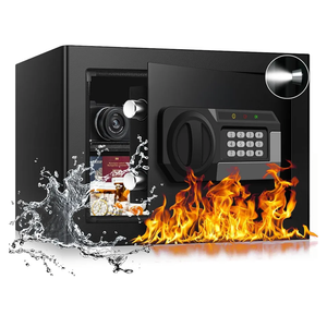 1.2 Cub Small Fireproof Safe for Home, Personal Fire Safe Box with Digital Keypad Key and Removable Shelf, Small Security Box for Money Firearm Medicine Valuables