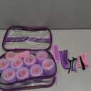 Hair Rollers Large Small 50PCS Set, 36PC Large Medium Small Hair Rollers for Volume Curlers with 12PC Clips 1 Tail Comb and 1 Folding Brush Comb for Short Medium Blowout Look Long Hair (Pink/White/Purple)