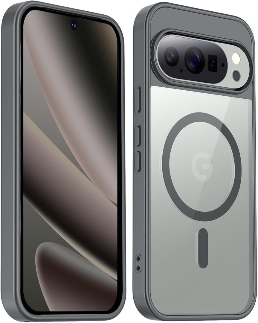 for Google Pixel 10 Pro XL Case,[Compatible with Magsafe] Military-Grade Protection & Anti-Yellowing,Magnetic Phone Case for Google 10 Pro XL Released 2025-6.8",Gray