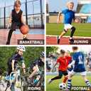 Youth Boys One Leg Compression Pants Kids Sports Tights Athletic Base Layer Leggings for Basketball Underwear (White, M)
