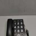 Big Button landline Phone for Seniors or Visually impaired with high Contrast Colors and Loud Volume (Black)
