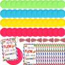 Soulchen 56 Pcs/96 Pcs End of Year Student Gift for Students from Teacher 3.4" Flying Disc Colorful Mini Disc Flyer Toys with Card and Rope for Boy Girl Kids School Summer Graduation Supplies