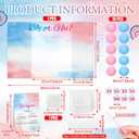 Ctosree 31 Pieces Gender Reveal Baby Shower Diaper Game 1 Diaper Baby Shower Game Board 7 Diapers 10 Plastic Balls 1 Organza Bag for Bridal Games Boy Girl