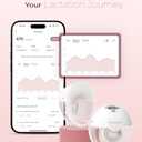 Momcozy M5 Smart APP Controlled Wearable Breast Pump, Hands-Free Wireless Electric Pump, 3 Modes 9 Suction Levels, BPA-Free, Portable Lightweight, 24mm Flange, 2-Pack Quill Gray