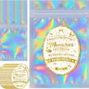 Holographic Hangover Recovery Kit Bags 5.5x7.9 Inch – Shiny Favor Bags And Stickers, Press-Seal Party Favor Bag for Wedding & Bachelorette ((24 Bags + 24 Stickers))
