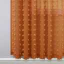 KOUFALL Fall Sheer Curtains 96 Inch Long 2 Panel Set,Autumn Decor for Home,8FT Length Floor to Ceiling for Living Room Bedroom Dark Burnt Orange