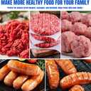 Metal Food Grinder Attachments for KitchenAid Stand Mixers, Meat Grinder, Sausage Stuffer, Perfect Mixer Attachment for KitchenAid Mixers, 15pcs Meat Grinder Accessories Set, Silver