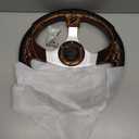 Vintage Wood Grain Golf Cart Steering Wheel for Club Car DS and Club Car Precedent Tempo Yamaha EZGO Steering Wheel with Polyurethane Grip