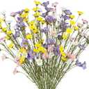 16 Pcs Artificial Wildflowers with Stems Bulk Silk Spring Flowers Floral Picks 21inch Fake Forsythia Branches Faux Wildflowers Arrangements for Home Decor Indoor Outdoor Wedding Centerpieces (Pink, White, Yellow, Purple)