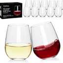 12 pack Stemless Wine Glasses,wine glasses set of 12,16oz wine glass For High-end Banquet, Large Wine Glasses,Party, Bar,Wedding,Ideal Wine Accessories Gift