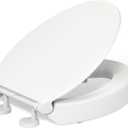 KOHLER 25875-0 Hyten 3" Height, Elevated Soft Close Elongated Toilet Seat, Contoured Seat with Grip-Tight Bumpers, Quick-Attach Hardware, No Slam Toilet Seat, White