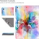 ipad 10.2 Case 7th/8th/9th Generation Cover 2019/2020/2021, Vimorco Soft Rubber Back Cover, Protective Leather Case, Adjustable Stand Auto Wake/Sleep Smart Case (colorful Abstract Flower)