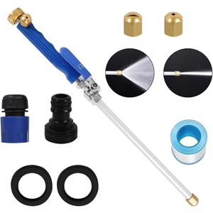 Jet Nozzle Power Washer for Garden2-in-1 Jet Nozzle Power Washer Upgraded High Pressure Washer Tools with 2 Different Nozzles and Hose Quick Connectors (Black)