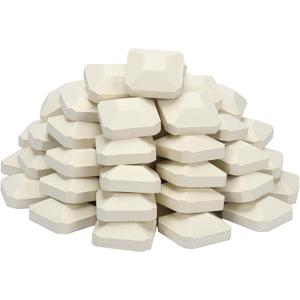 Leship Ceramic Briquettes Replacement for Lynx L27 L30 L36 L42 L54 and Other Gas Grills, Gas Grill Briquettes Replacement for Lava Rocks, 2 x 2 inches, 50-Piece