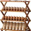 Shoe Rack Bamboo Shoe Organizer for Closet Installation-Free 5-Tier Shoe Shelf