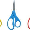 Westcott Kids Scissors 5", Pointed, 12-Pack, (4 Yellow, 4 Red, 4 Blue)