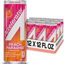 Accelerator Energy Drink, Peach Paradise 12oz can (12 pack), Zero Sugar, Sustained Energy from 100% Natural Caffeine (200mg from Green Coffee Bean & Green Tea Extract), Exp: 10/27
