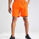 MIER Men's Quick Dry Running Shorts with Zipper Pocket Elastic Waist Athletic Workout Exercise Shorts, 5 Inch, Orange, X-Small