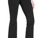 baleaf Women's Yoga Dress Pants Stretchy Work Slacks Business Casual Straight Leg/Bootcut Pull on Trousers w 4 Pockets, XL