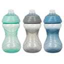 Nuby Clik-It Soft Spout No-Spill Easy Grip Sippy Cup - (3-Pack) 10 Oz - 6+ Months - Neutral (Regular)