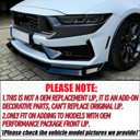 Front Bumper Lip Splitter Spoiler Fit for Ford Mustang S650 2024-2026 Accessories GT/EcoBoost/with Performance Package, Carbon Fiber Look Direct Add-on Application 3pcs Air Dam Chin Body Kit