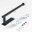 ASTOFLI Paper Towel Holder Under Cabinet No Drilling, Self Adhesive Paper Towel Holder Wall Mount for Kitchen Rack, Under Counter Napin Holder No Drill, RV, 304 Stainless Steel, Matte Black 2 Pack