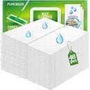 FURCIELOS 48 Count Heavy Duty Wet Pad Refills, Compatible with Swiffer Sweeper Mop & Clorox Mop, Disposable Unscented Wet Mopping Cloths for Multi-Surface Floor Cleaning