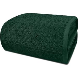 DAN RIVER Pack of 1 Bath Sheet 40x80 Inches, Oversized Bath Towels Extra Large, Organic Cotton Towels for Bathroom - Hunter Green