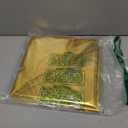 Just Shimmer 2 Pieces Bright Gold Metallic Foil Tablecloth - Stunning Matte Finish, Durable and Easy to Clean - Perfect for Bachelorette, Birthday, Wedding, and Anniversary Party Decorations, Bright Gold