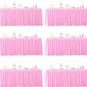 6 Packs Pink Tableclothes for 6 Foot Rectangle Tables, Wrinkle Free Fitted Table Cloth 6ft Stretch Table Cover with Skirt for Parties Weddings Birthday Banquet Baby Shower