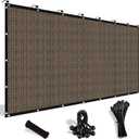 Shade&Beyond 90% Sun Shade Cloth with Grommets, 8' X 10' Pergola Shade Cover Canopy, Mesh Tarp Sun Screens for Patio, Outdoor, Garden, Backyard, Mocha