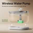 PETLIBRO Cat Water Fountain Stainless Steel Tray, Wireless Pump Cat Fountain, Ultra Quiet Pet Water Fountain, 2.5L Automatic Water Dispenser for Cats, Dual Flow Cat Water Dispenser Easy to Clean