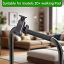 Handle Bar for Walking Pad Only, with Phone Holder, Suitable for Models 20+ Walking Pad, 19.7in Wide, Adjustable Handrail Height (Max 43.3in), Non-Slip Feet, Easy to Assemble, Stable Design, Black