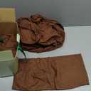 Shilucheng 4 Piece Queen Sheet Sets, Cooling Sheets, Blend Rayon Derived from Bamboo, Deep Pocket Up to 16", Breathable & Soft Bed Sheets, Hotel Silky Bedding Set, Brown