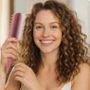 Curly Hairbrush,Curl Defining Brush for Defining Curls, Voluming, Shaping Styling Tool for Women (Pink)