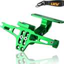 LKV Universal Motorcycle License Plate Bracket with LED Light Fender Eliminator Kit,CNC Aluminum Motorcycle License Plate Holder Mount