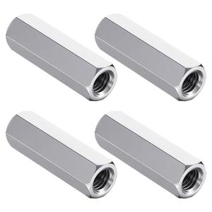 3 Pcs M8 Coupling Nut M8 X 1.25-Pitch 40mm Length Metric Hex Rod Coupling Nuts