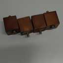 4Pcs Solid Wood Legs Forniture,Wooden Square Sofa Feet,Cabinet Replacement Feet,Tv Coffee Table Chair with Bolt M8/Brown/5Cm/2In