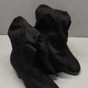 Luoika Women's Extra Wide Calf Cowboy Knee High Boots, Wide Width Cowgirl Slouchy Boots Chunky Pump Heel Plus Size Western Boots.230702 Black 10XW