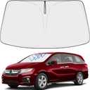 Proadsy Windshield Sun Shade for Honda Odyssey 2018-2025 2026 LX,EX,EX-L,Touring,Elite Minivan 4-Layer Foldable Front Sunshade Protector Sun Visor Blocks UV Rays Keep Car Cooler Accessories