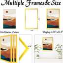 Gold 14x22 Picture Frame Set of 3, High Transparent Frame for 14 By 22 Photo Collage Canvas Poster Size Wall Mount and Tabletop Horizontally Vertically (Gold, 14 x 22 inches)