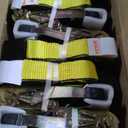 VEVOR Flat Hook Ratchet Straps (10PK), 10,000 lb Break Strength, 2" x 30' Heavy Duty Tie Down Straps, Track Spring Fittings, 3,333 Pound Working Load, for for Flatbed, Truck, Trailers Pickup