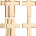 12 Pieces 9 Inch Wood Cross Unfinished Wooden Cross Layered Framed Cross for Crafts (Classic Shaped)