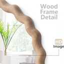 Irregular Wall Mirror, Wood Round Farmhouse Mirror Unique Vanity Mirror,24" Nature Wooden Modern Bathroom Mirror for Washroom Living Room Bedroom