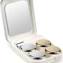 Mckgute Contact Lens Case, Hard Travel Contact Lenses Box Holder Container Soak Storage Kit Cute With Mirror, Tweezers, Remover Tool Stick, Eye Contact Case Container Holder Solution for Daily Outdoor