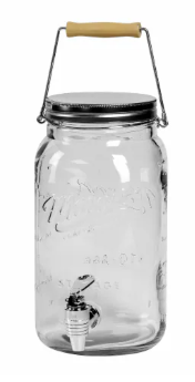 Mason Craft and More Glass Drink Dispenser with Lid - Clear