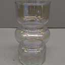 7 inch Iridescent Glass Flower Vases for Centerpiece Table Home Indoor Desk Decor,Ins Modern Boho Style Vase for Wedding Housewarming Gift