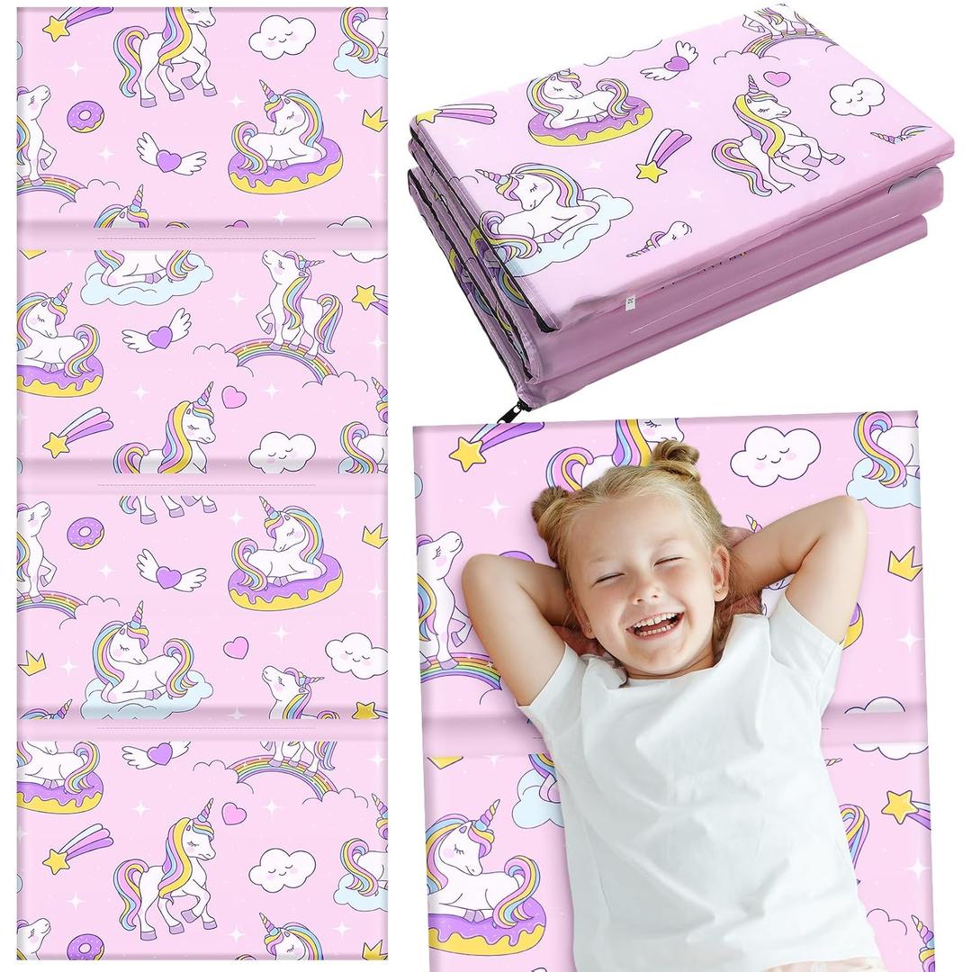 Shellwei Vinyl Nap Mat Kid Preschool Daycare Sleep Mat,Cute Unicorn