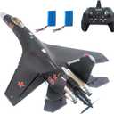 RC Plane Remote Control Airplane RTF 4CH Tail Motor 3D / 6D Stunt Function SU35 Jet Aircraft with Hobby Model 2 Left Hand Throttle, Approx. 525X375X170Mm / 20.7X14.8X6.7In